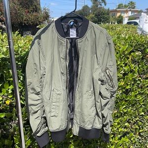 H&M Divided Green Bomber Jacket
